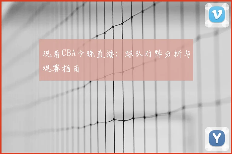 观看CBA今晚直播：球队对阵分析与观赛指南